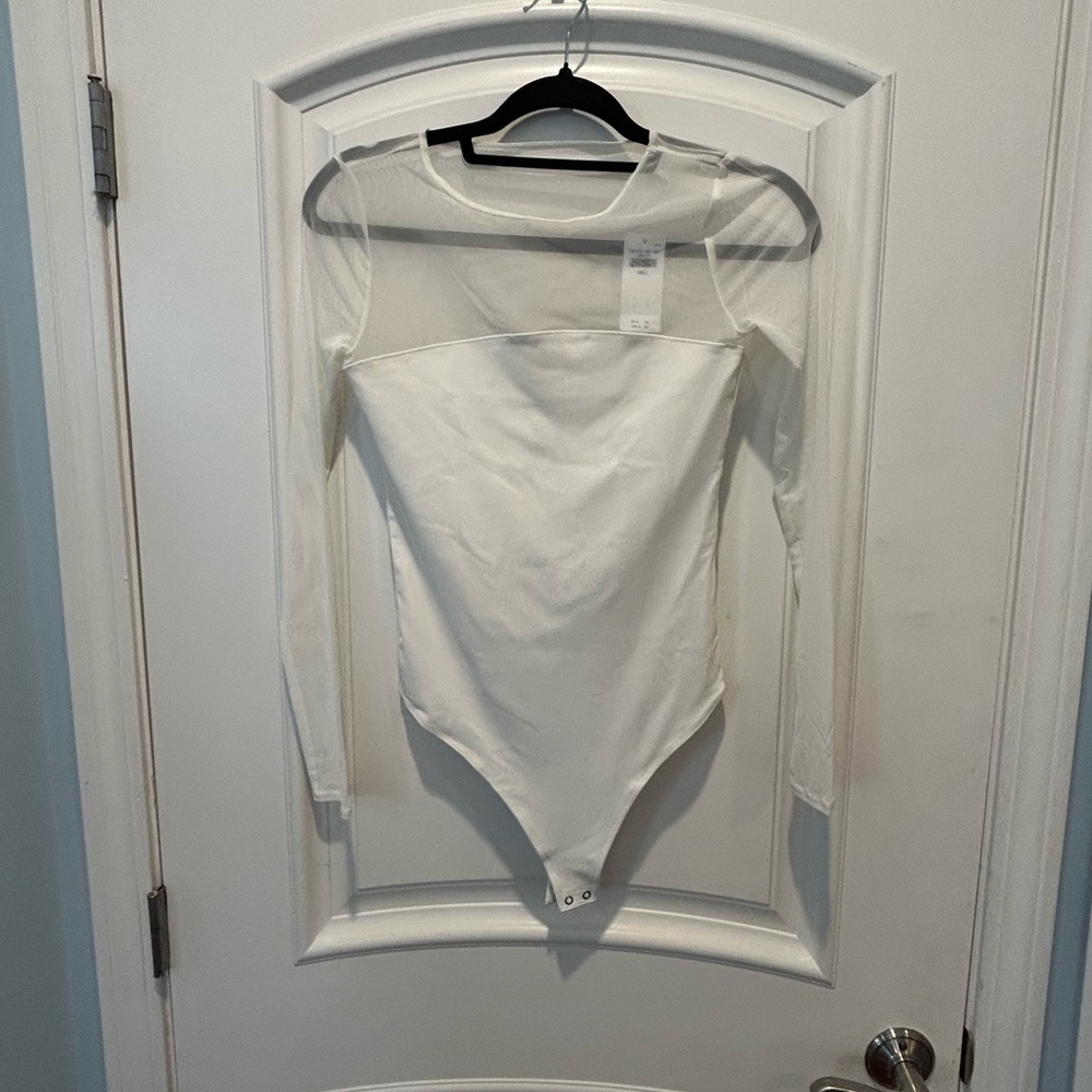 White Long Sleeve Bodysuit